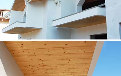 Casa a Misano con coperture tetto in legno